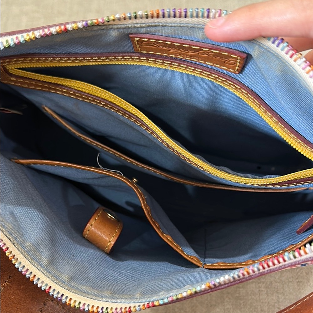 Dooney & Bourke Vintage Leather Rainbow Shoulder Bag - Picture 3 of 5